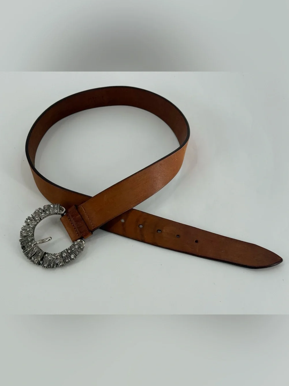 Stuart Weitzman Tan Italian Leather Belt M/L